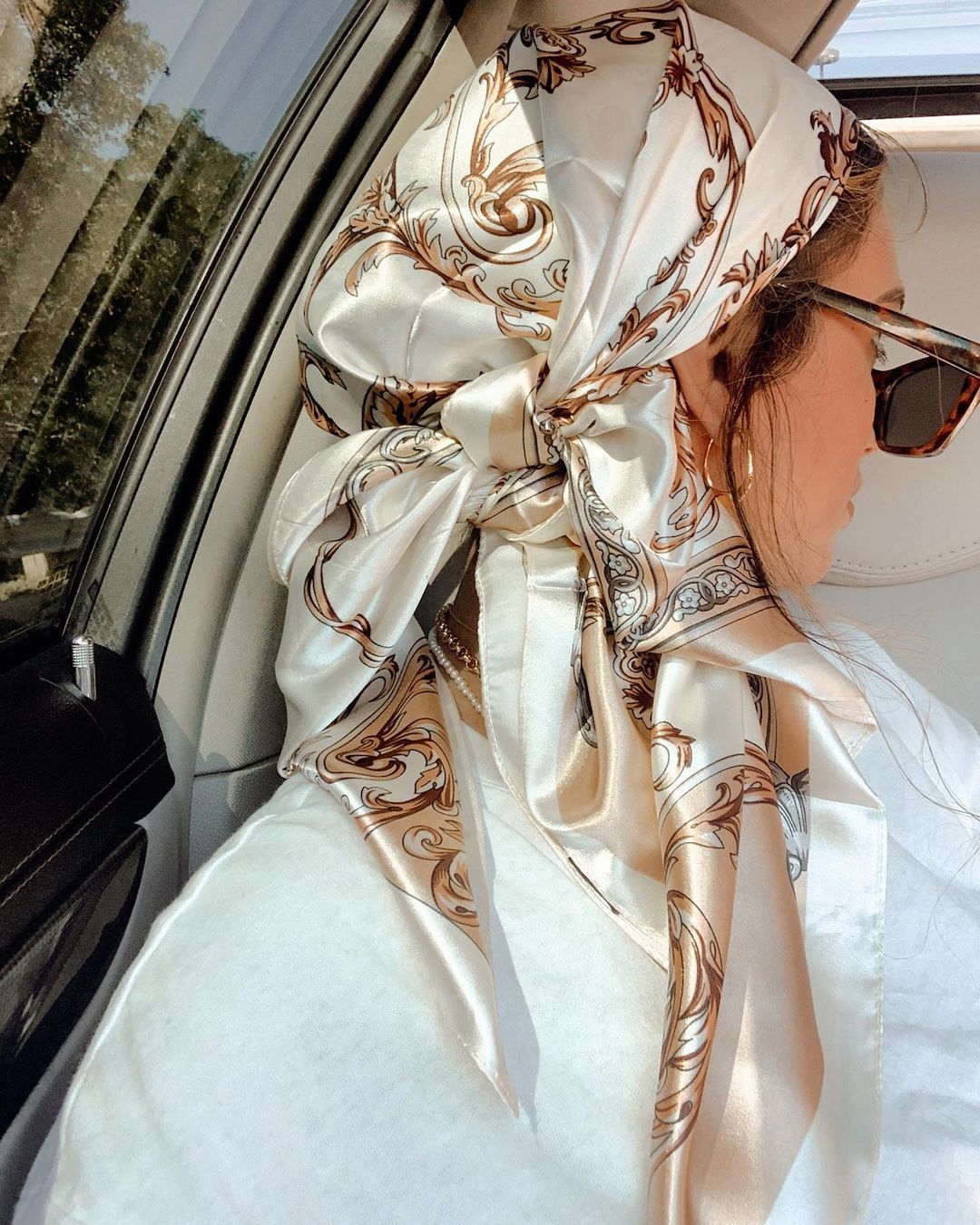 Face Scarf Mask - ซาตินผ้าพันคอสแควร์ผู้หญิงมุสลิมฮิญาบElegant 2025 พิมพ์ผ้าไหมผ้าพันคอผ้าคลุมไหล่Headband Handleอุปกรณ์เสริมผมผ้าพันคอ
