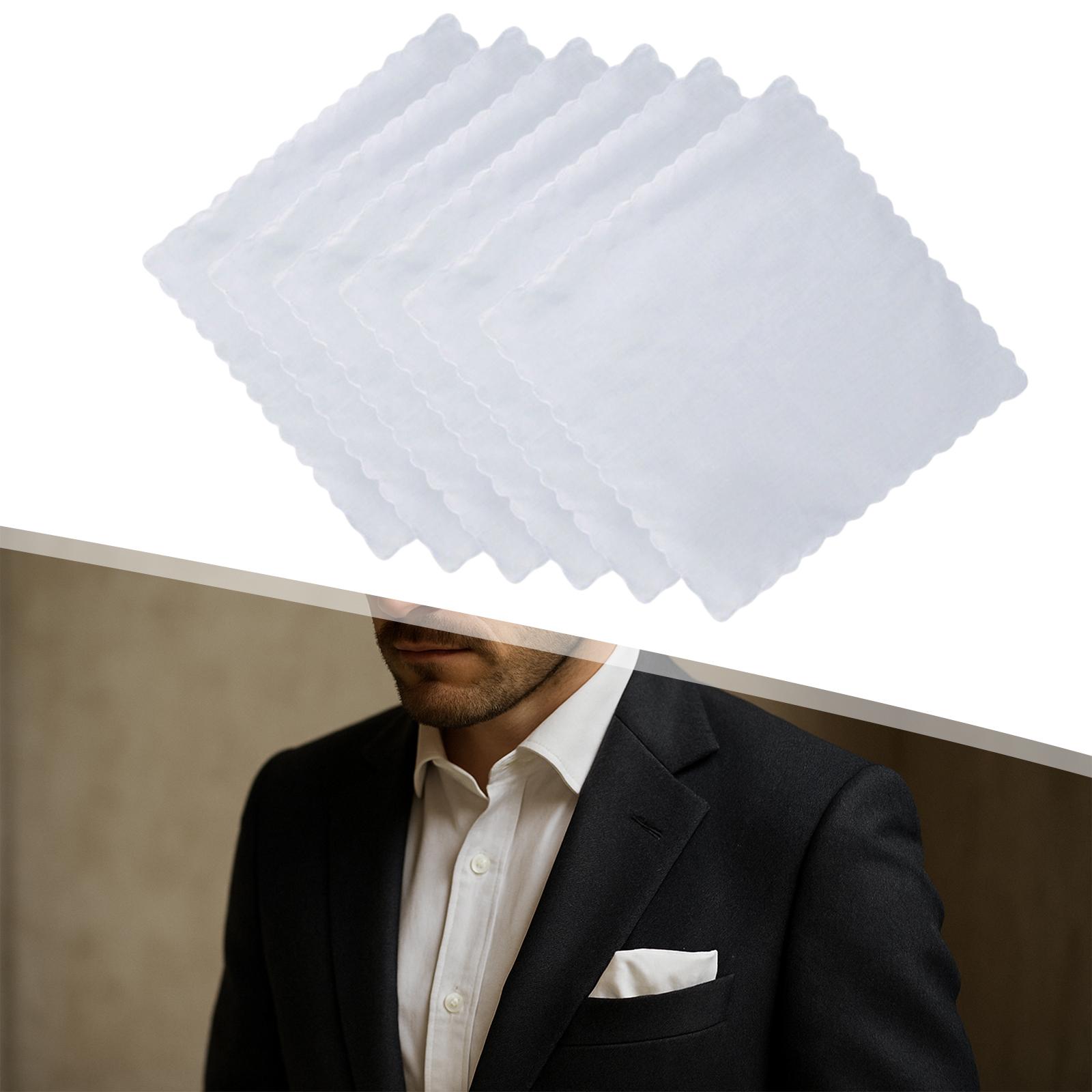 ผ้าเช็ดหน้าผ้าฝ้าย 6 ชิ้นสำหรั - Handkerchief Cotton Men บทวิจารณ์และราคา