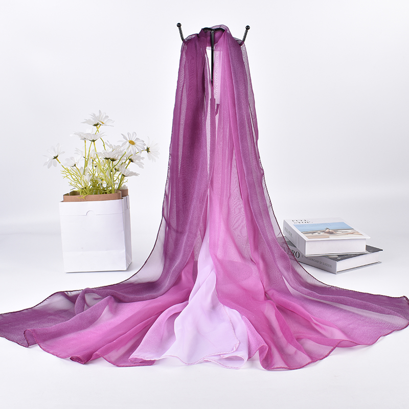Syal Sutra ผ้าสามสีไล่ระดับสี7 - Scarf Silk Square บทวิจารณ์และราคา