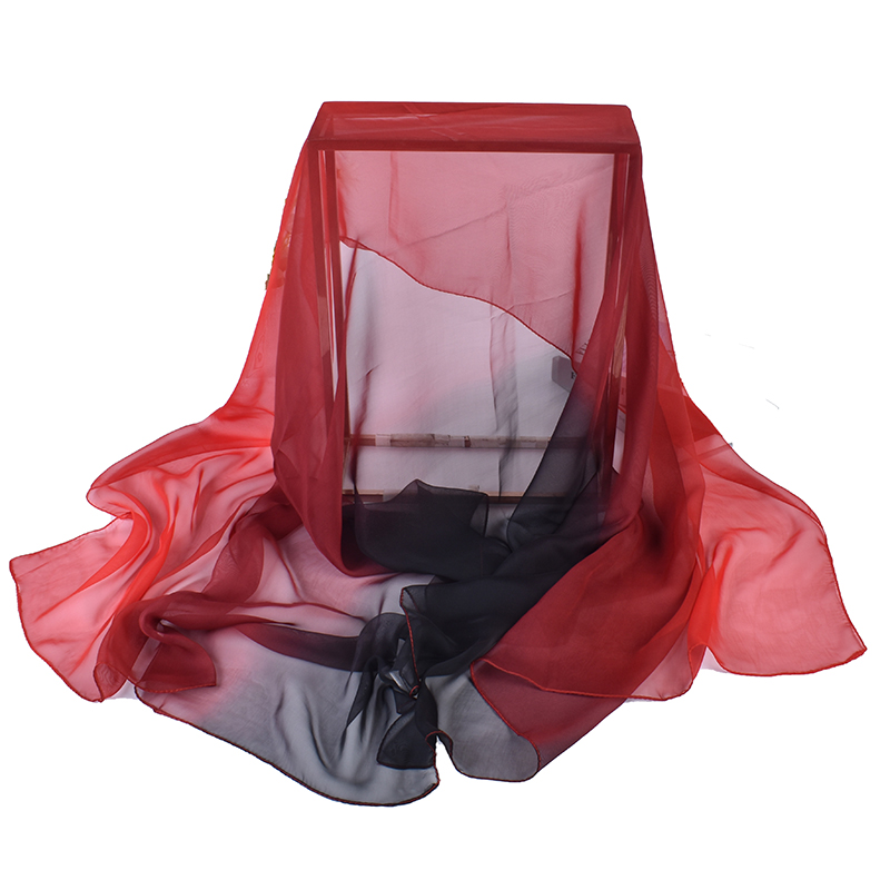 Syal Sutra ผ้าสามสีไล่ระดับสี7 - Scarf Silk Square บทวิจารณ์และราคา