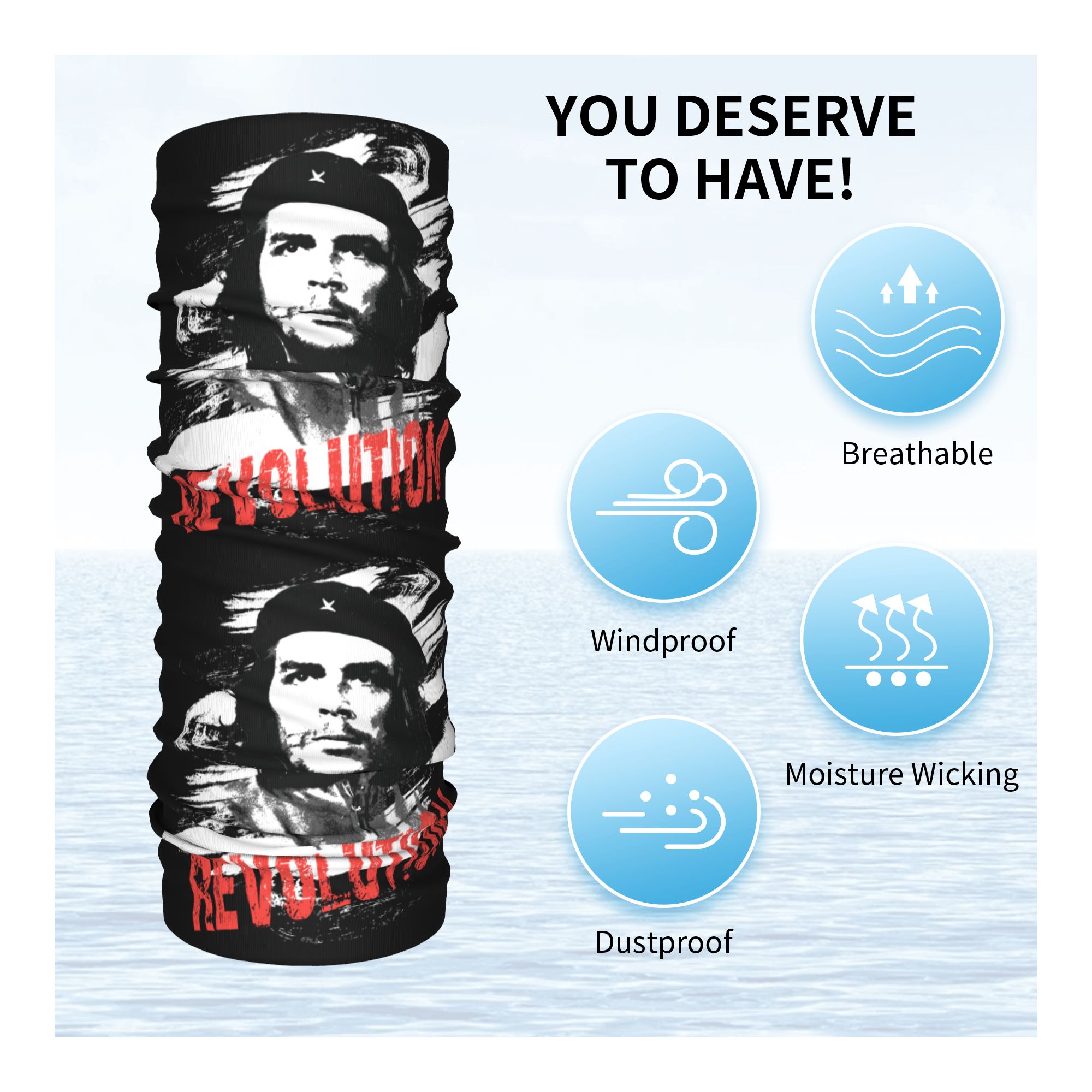 ผ้าพันคอเช เกวารา ลายปฏิวัติ ส - Neck Warmer Tube บทวิจารณ์และราคา