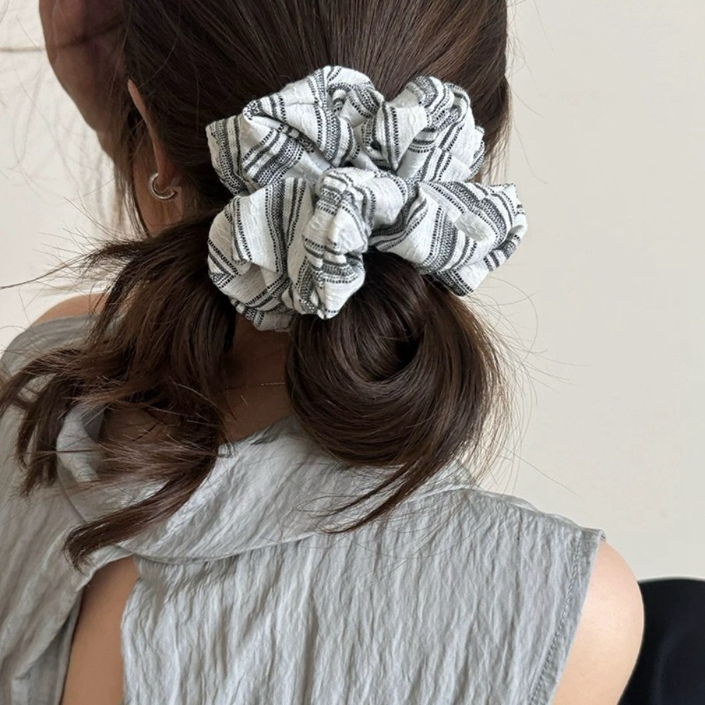 ยางรัดผมลายทางแฟชั่นเกาหลี ปี  - Silk Tie Striped บทวิจารณ์และราคา