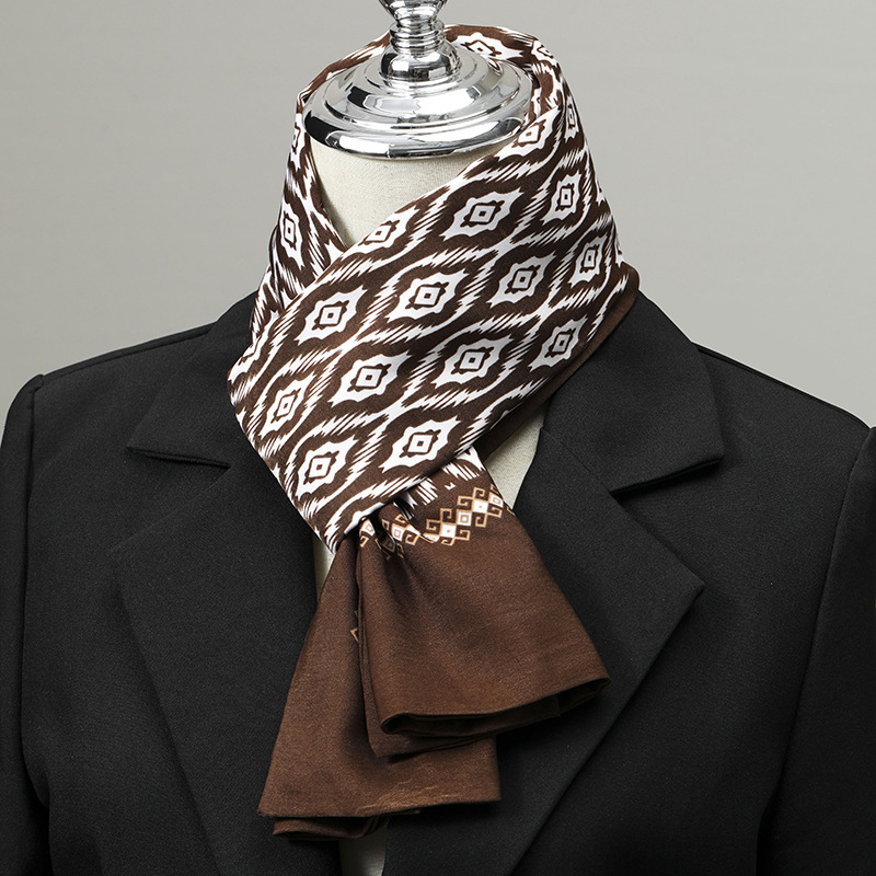 ผ้าพันคอผู้ชาย ผ้าไหมเทียม ผ้า - Silk Neck Scarf บทวิจารณ์และราคา