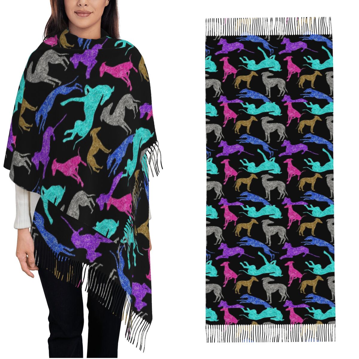 ผ้าพันคอคอมโบเกรย์ท เกรย์ฮาวด์ - Pashmina Wrap Large บทวิจารณ์และราคา