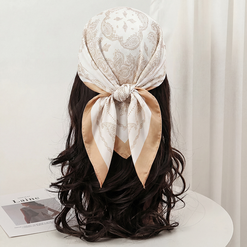 ผ้าพันคอสี่เหลี่ยมลายเพสลีย์สี - Face Scarf Mask บทวิจารณ์และราคา